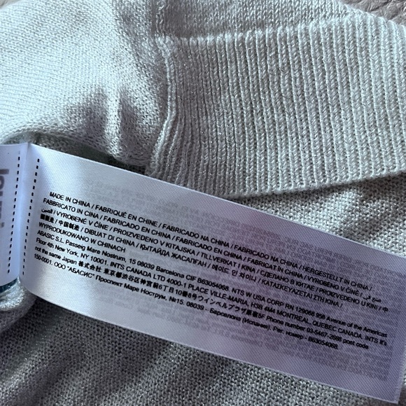 NWT - Desigual Women’s Sheer Mesh V Neck Sequin Metallic Knit Sweater - Size L - Picture 12 of 12